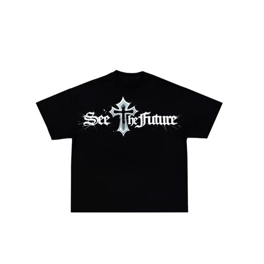 FORESEER SEE THE FUTURE BLACK TEE